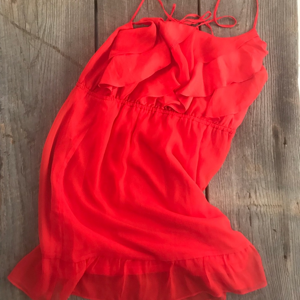 AEO Orange Spaghetti Strap Dress.  Size Large